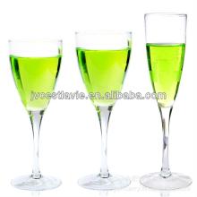 Different height of glass wine or champagne cups