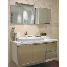 E1 Standard Eco-friendly Champagne Carbonized Glass Bathroom Cabinets