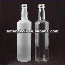 frosted 750ml vodka glass bottle