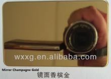 Mirror Champagne Gold stainless steel sheet finish