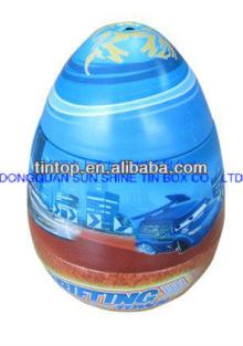 Easter festival egg shape tin box