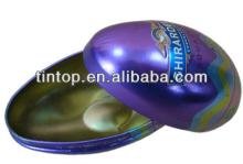 Egg shape of tin box for christmas gift/chocolate/candy