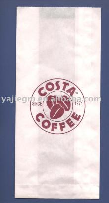 white kraft food paper bag