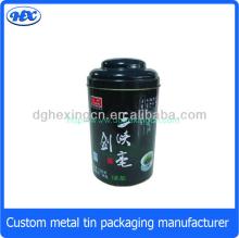 Round tin tea canister / tea box