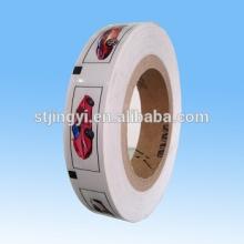 temporary tattoo in roll for bubble gum/chewing gum packaging