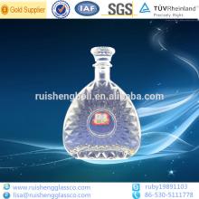 700ml flat glass brandy bottle