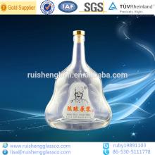 1 liter empty clear brandy bottle