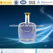 Wholesale high quality crystal white vodka glass bottle