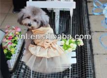 Champagne Cute bling bling LACE Small Pet Dog Cat puppy Clothes dress