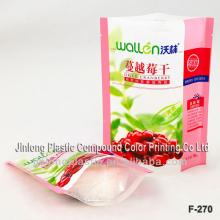 stand up dry fruit packaging bag with clear window