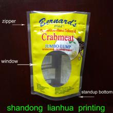  plastic   zipper   bag  stand up with window food grade or other field