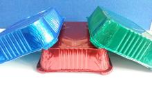 Alu foil food contain tray in manufacturer