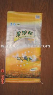 Colour film Laminated  Woven   Bag s rice  bag , pp   woven   bag 