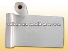 HDPE natural flat plastic food bag on  roll  with  paper  core for shopping