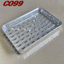 Disposable Aluminium Foil Korea BBQ Grill Pan C099