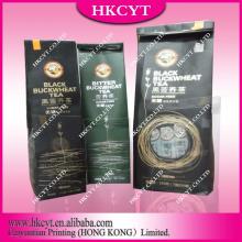 Custom printed side gusset tea bag/plastic packing aluminum foil bag