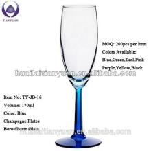 lead free colored handblown pyrex champagne glass