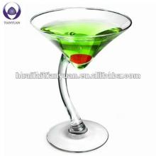 Lead free colored pyrex borosilicate glass champagne coupe