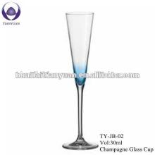 Colored lead free pyrex borosilicate glass champagne flutes