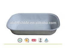 Smooth wall foil tray for food packing