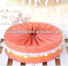 Wholesale orange special  cake  shaped paper box wedding candy gift box