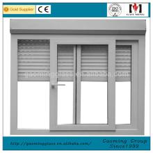 Champagne color aluminum sliding window with design 048