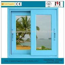 Price of glass window champagne color aluminum sliding window 099