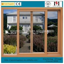 glass window champagne color aluminum sliding window 096