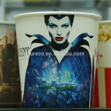 130oz custom logo printed paper popcorn bucket