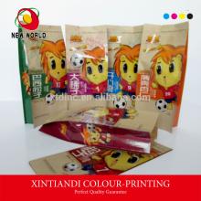 kraft laminated  plastic  bag for  nut  snack packaging with side gusset
