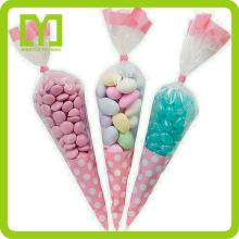 Cheap price  custom  printed plastic cone  candy  bag
