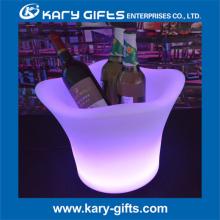 Rechargeable Waterproof Cooler Champagne Plastic LED Ice Bucket