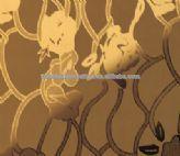 Factory Direct 201/304 Flower Design Champagne Gold Sandblasting Etched Stainless Steel Sheet