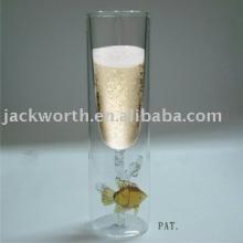 Glass Stemware Double Wall Champagne Flute
