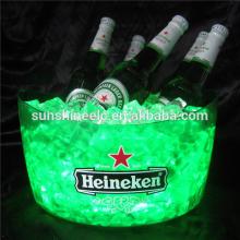 shining Plastic LED champagne bucket With Changeable Light or AA battery