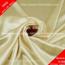 Champagne Silk stretch satin  fabric  19mm No.4 Color