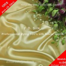 Champagne Silk stretch satin fabric 16mm No.04 Colour