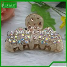 10cm fashion acrylic Champagne color big hair claws with rhinestone