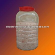 Himalayan Crystal Salt in plastic bottle, pink granulate salt