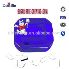 Sugar free chewing gum mint flavor with tin packing