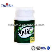 60-Piece Bottle Spearmint Xylitol Gum Sugarfree Chewing Gum