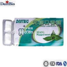 1.08g peppermint blister packaged xylitol sugar free chewing gum