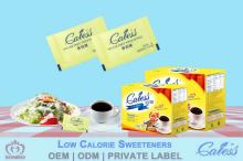 No calorie tabletop sweetener coffee sachet
