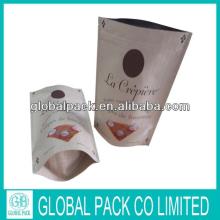 High quality kraft paper laminated foil standing zipper tea bag