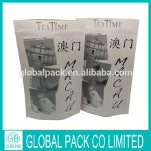 custom printed  tea   paper  bag /stand up  tea  bag with zipper