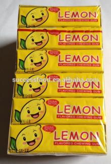 13g 5pcs tattoo sticker bubble gum with lemon flavor