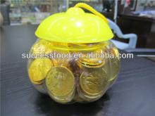 Gold Chocolate Coin In Apple Shape Jar