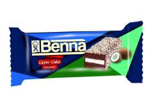 BENNA LAYER CAKE COCOA COATED COCOA CAKE WITH MILKY CREAM AND COCONUT