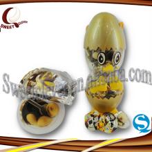 Shaped jar biscuit filled in cup sweet chocolate paste