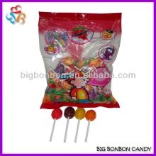 Mixed Fruit Flavours Wholesale Bubble Gum Lollipop Candy